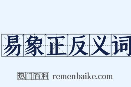 易象正反义词是什么意思的图片